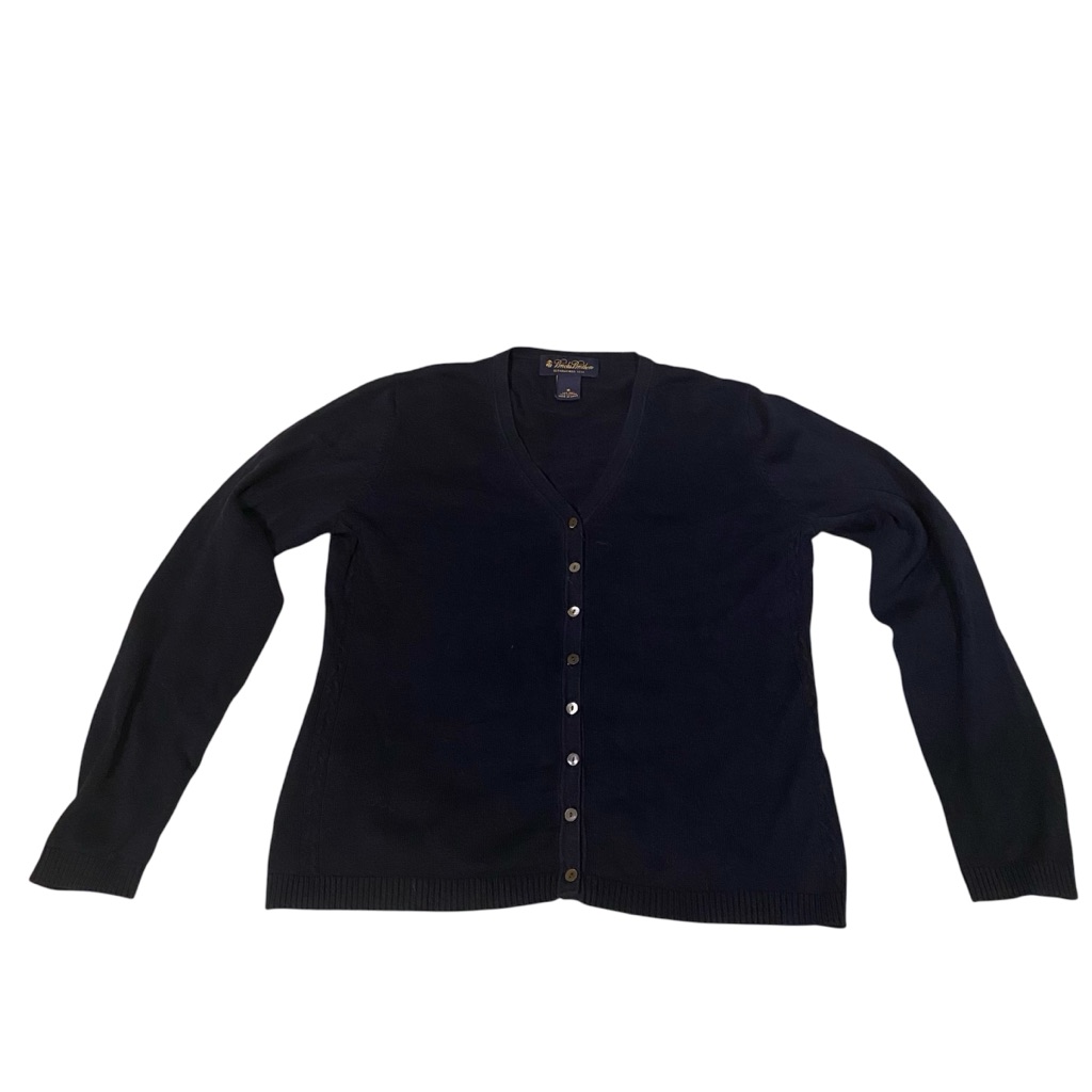 Brooks Brothers Navy Blue Silk Blend Cardigan